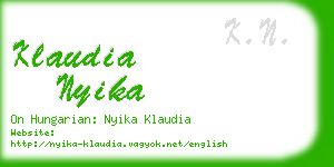 klaudia nyika business card